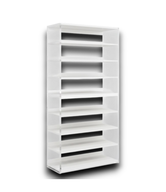 Bud's Warehouse 55774 8-tier White Transparent Acrylic Shoe Cabinet For Entryway Hallway