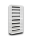 55774 8-tier White Transparent Acrylic Shoe Cabinet For Entryway Hallway