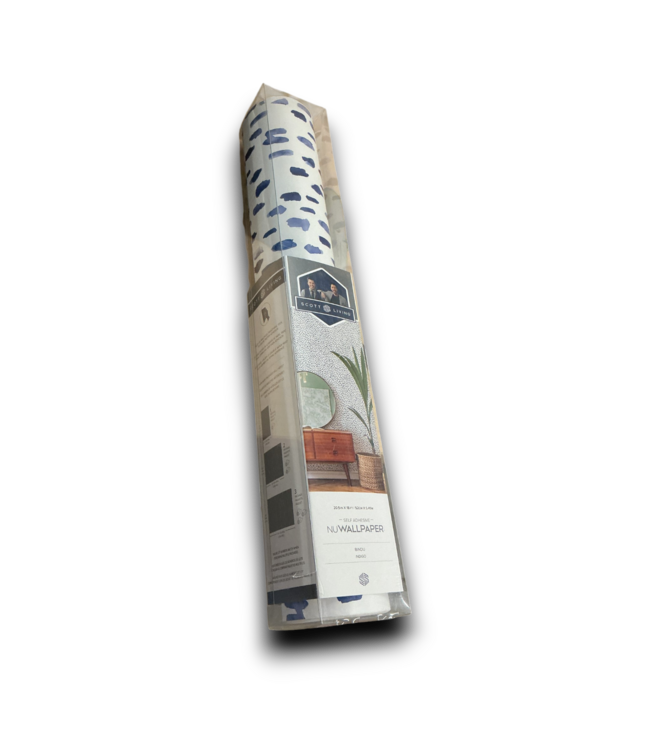 55775 30 Sq. Ft. Indigo Peel And Stick Wall  Paper
