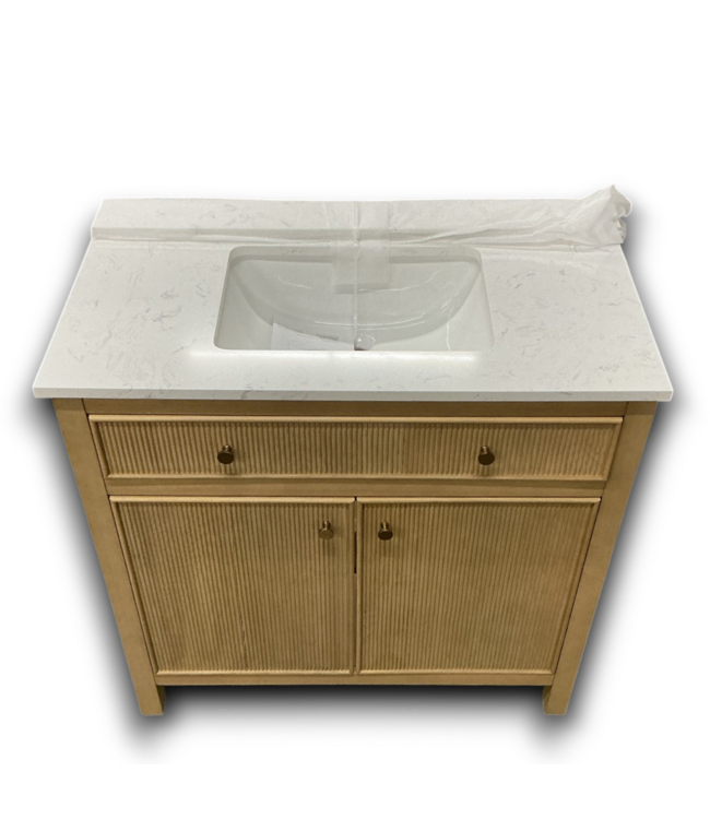 55778 36” White Oak Undermount Bath Vanity