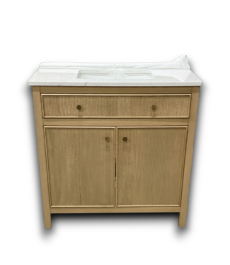 Bud's Warehouse 55778 36” White Oak Undermount Bath Vanity