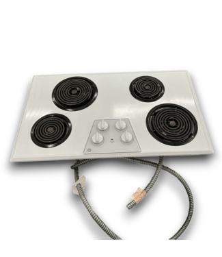 Bud's Warehouse 55786 White Electric 4-coil Burner Cooktop 36"