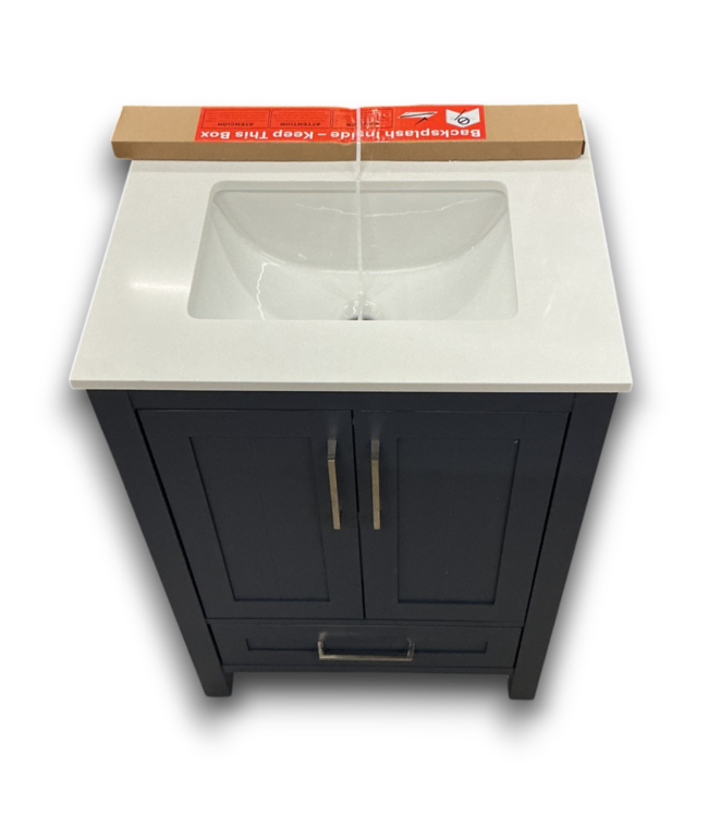 55791 Midnight Blue Bath Vanity W/stone Top 24"