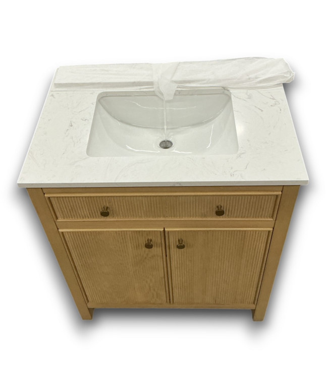 55799 Oak Freestanding Bath Vanity W/stone Top 30"