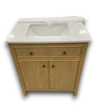 Bud's Warehouse 55799 Oak Freestanding Bath Vanity W/stone Top 30"