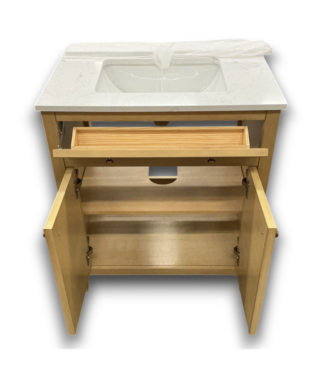 55799 Oak Freestanding Bath Vanity W/stone Top 30"