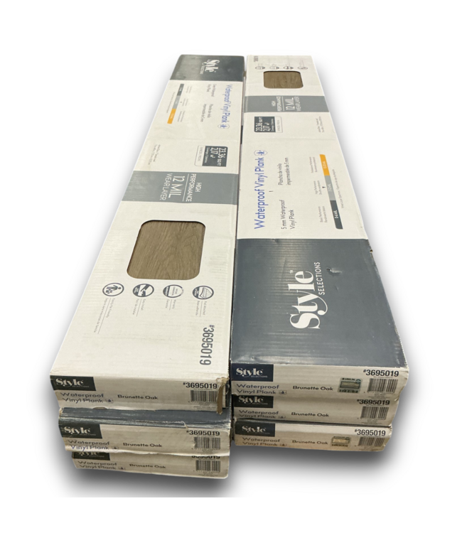 55807 Brunette Oak Waterproof Click Lock Vinyl Plank Flooring 140.16 Sq. Ft.