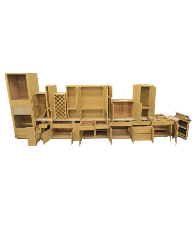 55804 Goldenrod Cabinet Set Of 18-pcs