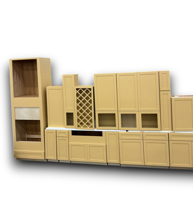 55804 Goldenrod Cabinet Set Of 18-pcs