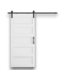 55821 38 X 84 5 Panel White Solid Core Barn Door
