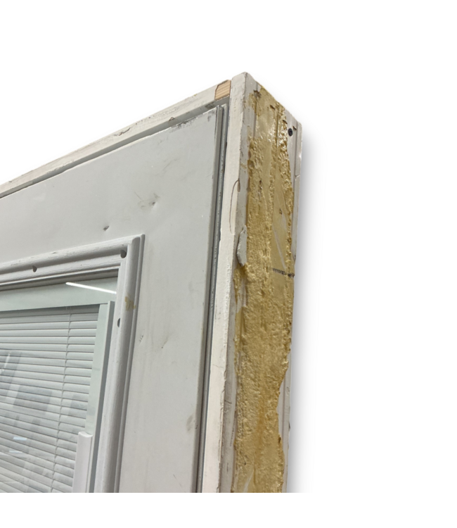 55809 32 X 80 White Half Lite Exterior Door With Blinds