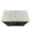55818 Black And Gold Bathroom Vanity With Marbled Ceramic Sink 36"