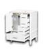 55848 Ready To Assemble White Bathroom Vanity With Ceramic Top 24.8"w