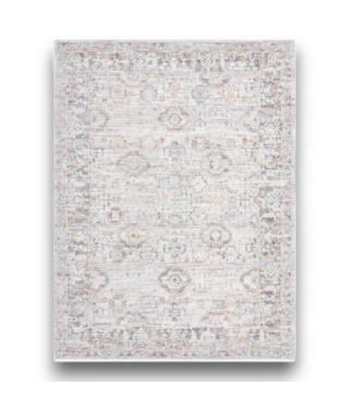Bud's Warehouse 55854 5’ X 8’ Gray Medallion Oriental Family Area Rug
