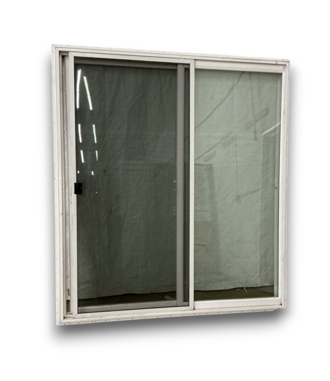 55864 71 X 80 White Vinyl Sliding Patio Doors