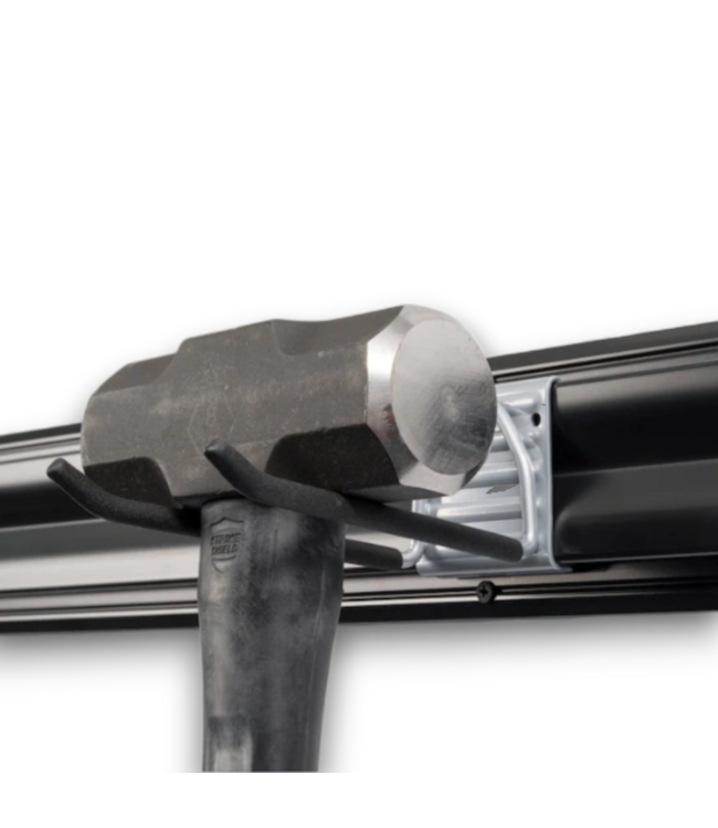 55871 11 Piece Gray And Black Plastic Storage Rail
