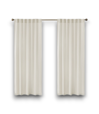 Bud's Warehouse 55879 52 W X 108 L Natural Boucle Window Curtains