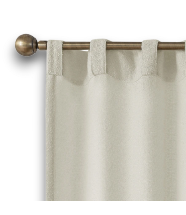 55879 52 W X 108 L Natural Boucle Window Curtains