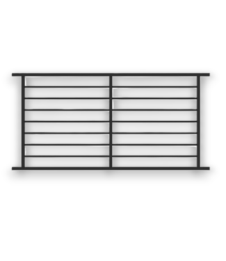 Bud's Warehouse 55882 6’ X 36” Black Sand Steel Deck Rail Kit