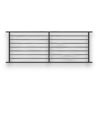 Bud's Warehouse 55883 8’ X 36” Black Sand Steel Deck Rail Kit