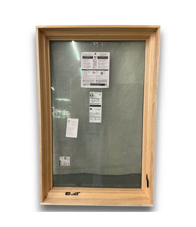 55910 Black Aluminum Wood Casement One Wide Rh Window