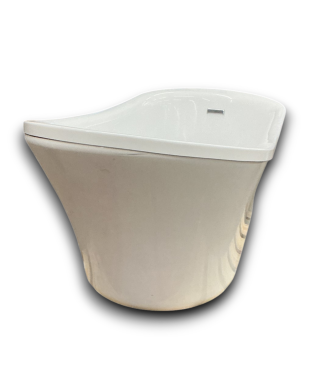 55929 White Acrylic Free Standing Bath Tub With Faucet