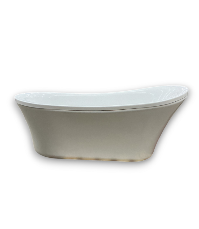 55929 White Acrylic Free Standing Bath Tub With Faucet