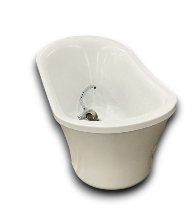 55929 White Acrylic Free Standing Bath Tub With Faucet