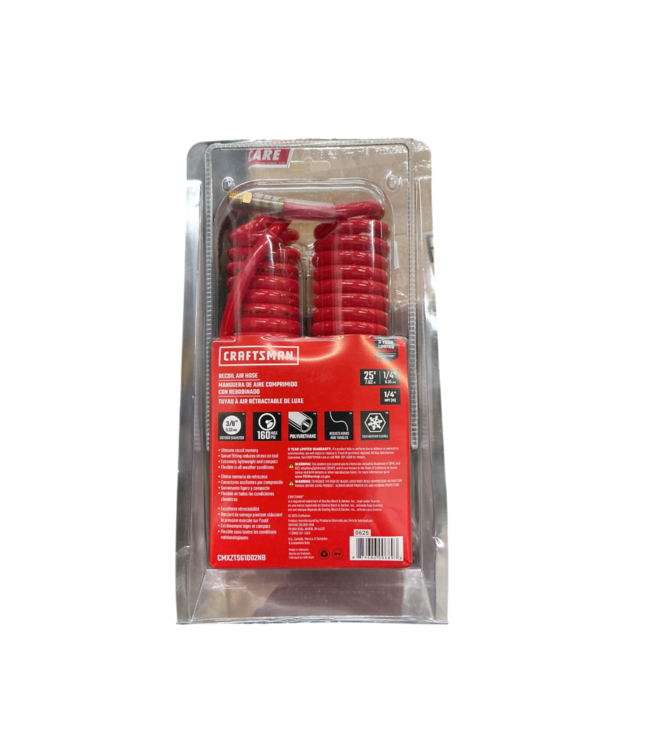 55938 Red Air Compressor Hose 25-ft.