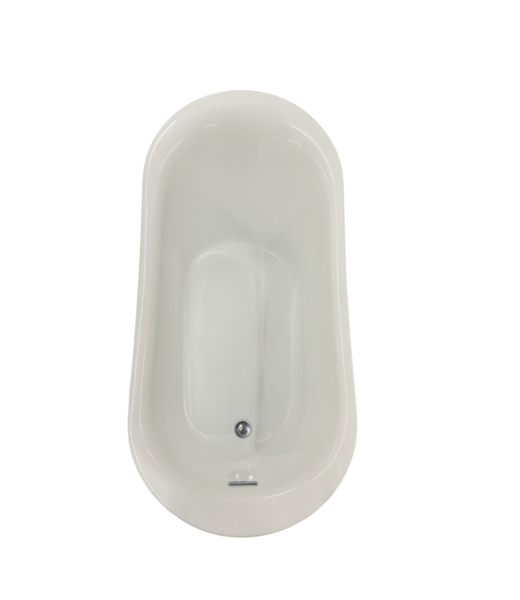 Bud's Warehouse 55929 White Acrylic Free Standing Bath Tub With Faucet