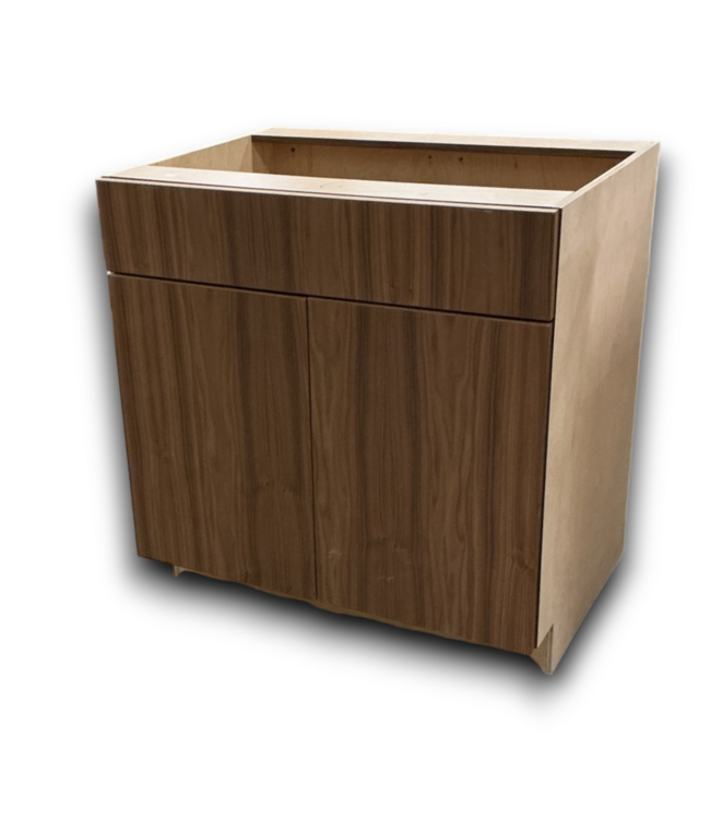 55953 Walnut Bathroom Vanity Base 33"w
