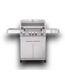 55959 Stainless Steel Liquid Propane Grill - Side Burner