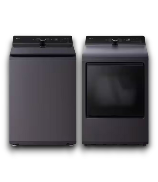 Bud's Warehouse 55970 Matte Black Top Load Washer With Agitator And Dryer Set