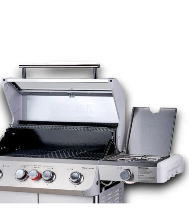 55959 Stainless Steel Liquid Propane Grill - Side Burner