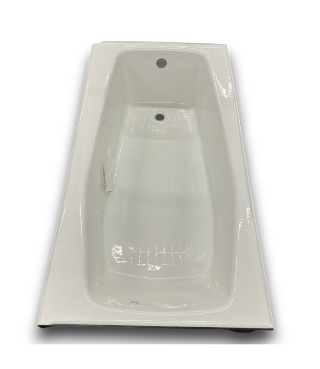 55975 Villager White Cast Iron Alcove Soaking Bathtub Left Drain