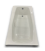 55975 Villager White Cast Iron Alcove Soaking Bathtub Left Drain