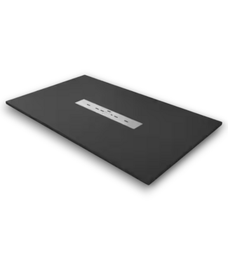 Bud's Warehouse 55980 Black Alcove Shower Pan Base With Center Drain Low Profile Wheel Chair Access