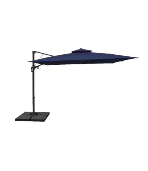 Bud's Warehouse 55971 9'  Navy Crank Cantilever Patio Umbrella