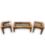 55990 3-piece  Coffee And End Table Set Wood/glass