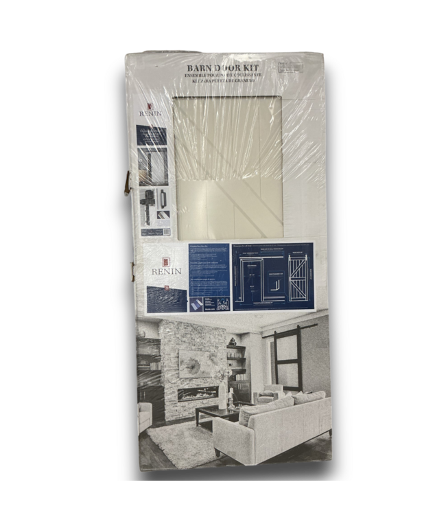 56002 White Primed K-frame Mdf Hollow Core Single Barn Door 36"w