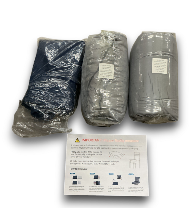 56004 Square Outdoor Seat Pads Blue Patio Cushions 2-pack