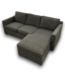 56005 Davis 3 Seat Lounger In Darius Graphite With Storage