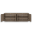 56007 Hanson Transitional Antiqued Gray Oak Tv Stand