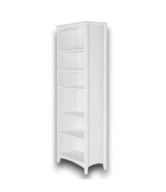 Bud's Warehouse 56009 Shaker Style White Wood Bookcase Finished
