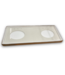 56011 White Quartz Double Sink Vanity Top 60"