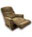 55991 Brown Corduroy Recliner Chair
