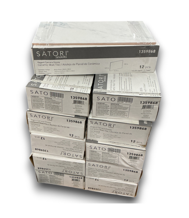 56006 White & Grey Marbled Tile 11-boxes 113 Sq. Ft.