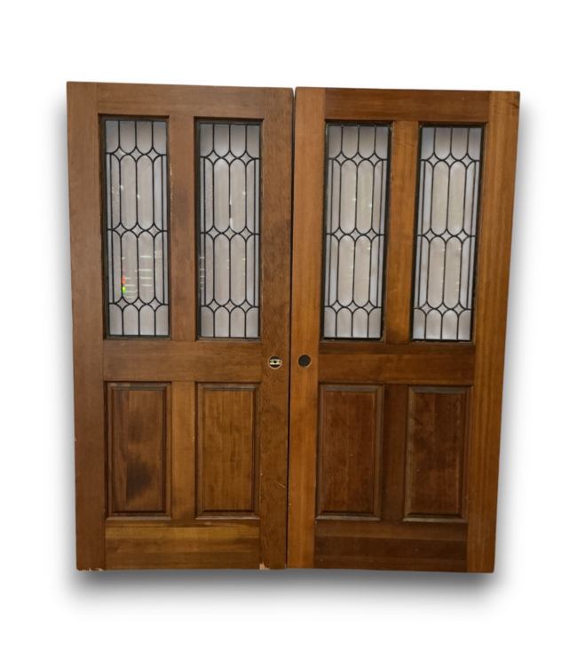 56020 72 X 80 Double Door Slab Set. Solid Antique Style