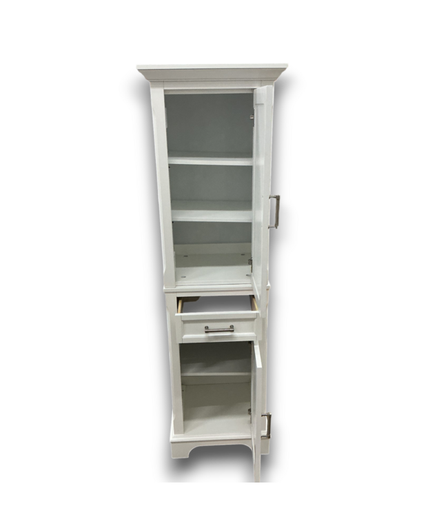 56047 20x66x18 In. White Freestanding Linen Closet