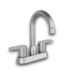 56048 2-handle Bathroom Sink Faucet 360° Swivel Centerset
